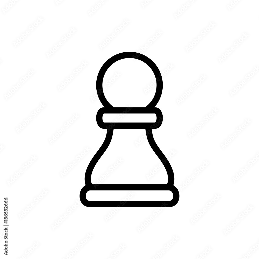 chess pawn icon illustration chess pawn icon illustration