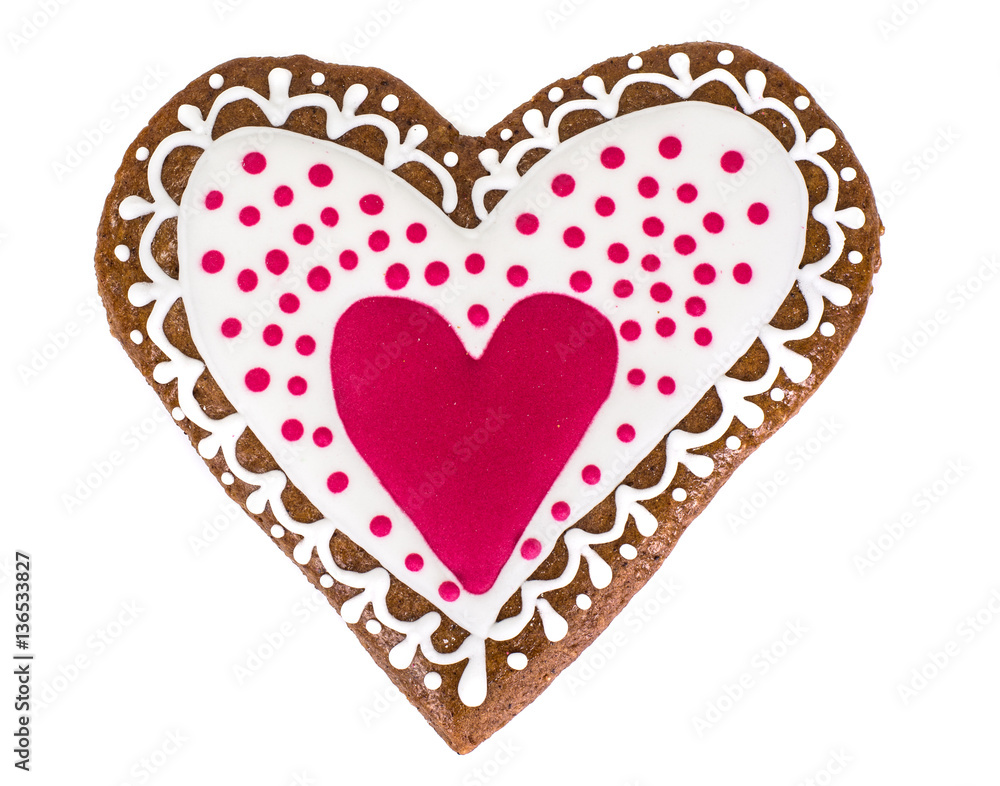 Delicious gingerbread hearts for Valentine's Day