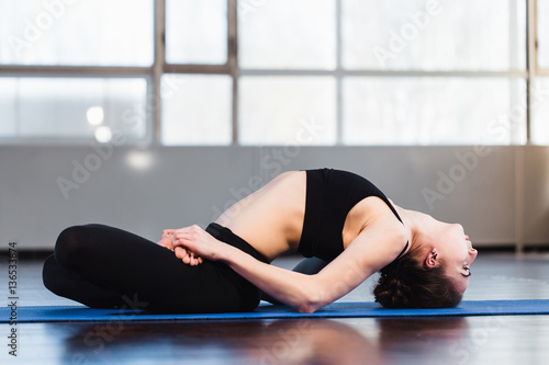 woman in a traditional yoga pose