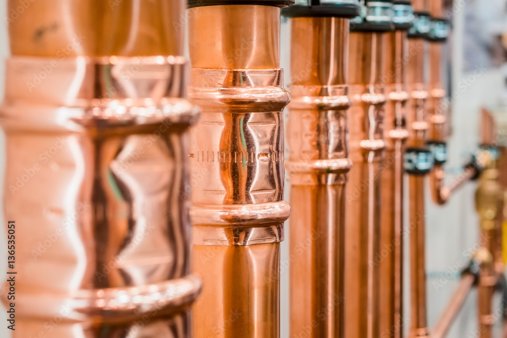 Brilliant new copper pipes.
