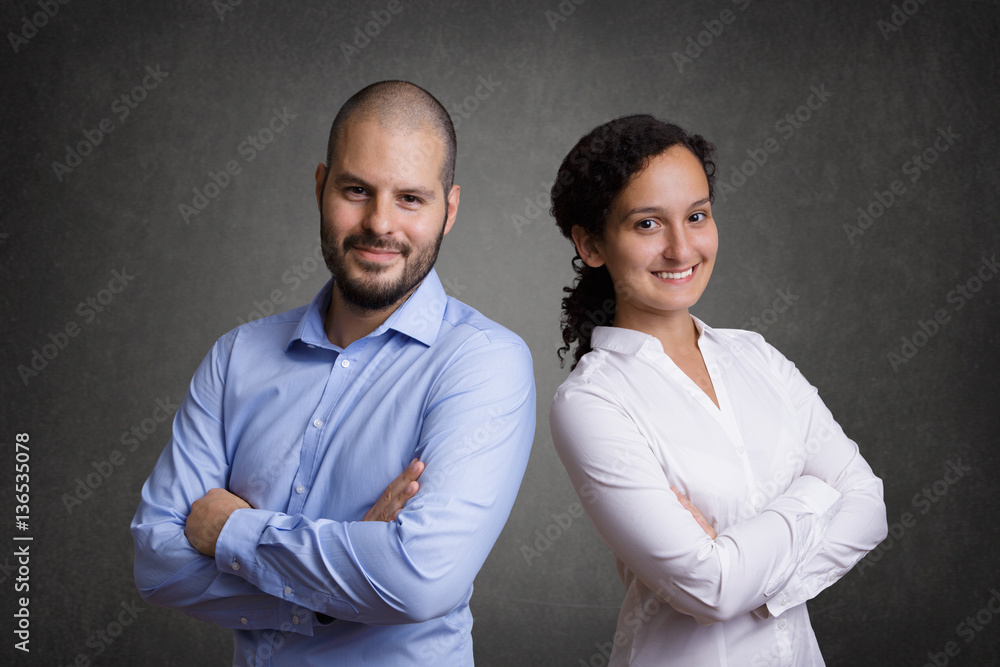 Starkes Team aus Mann und Frau Starkes Team aus Mann und Frau