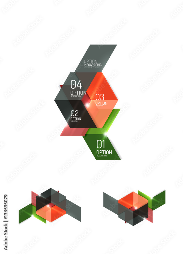 Paper infographic elements Paper infographic elements
