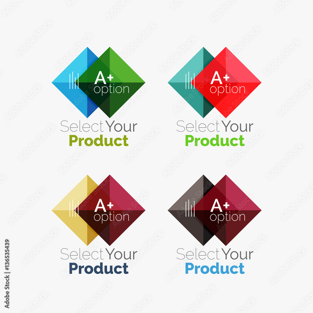 Set of square abstract background templates or infographics Set of square abstract background templates or infographics