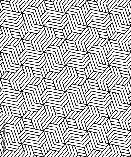 Vector seamless pattern. Modern stylish texture. Monochrome geometrical pattern of rectangular plates