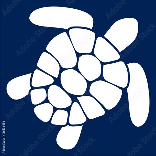 Turtle silhouette icon - Illustration