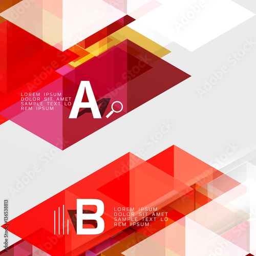 Abstract triangles and lines vector