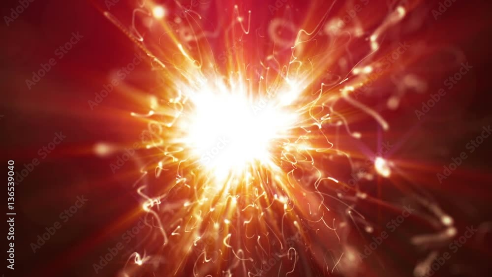Firework sparkler burning in macro shot, slow motion Firework sparkler burning in macro shot, slow motion