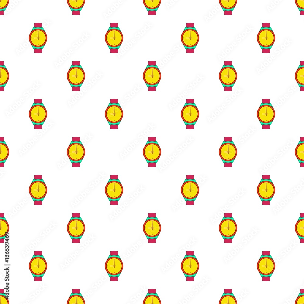 Wrist watch pattern, cartoon style Wrist watch pattern, cartoon style
