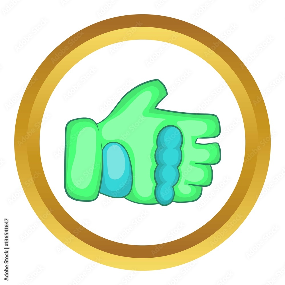 Green paintball glove vector icon Green paintball glove vector icon