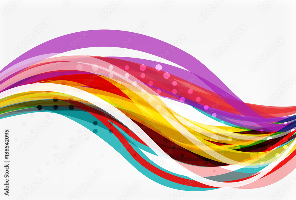 Fototapeta premium Vector geometric flowing lines abstract background