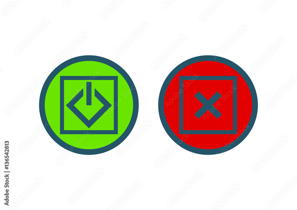 on/off buttons on/off buttons