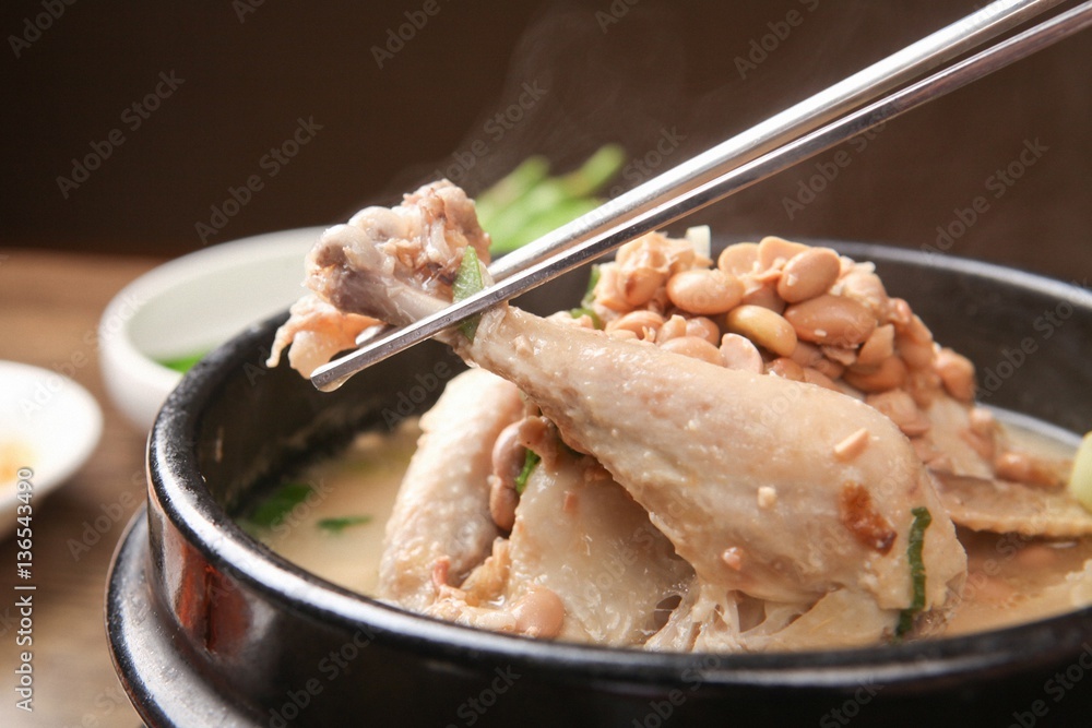 fermented soybeans chicken soup fermented soybeans chicken soup