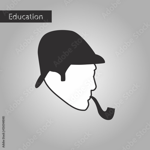 black and white style icon Sherlock Holmes