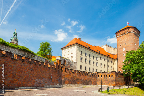 Medieval Senator's tower at Royal Wawel Castle as a part of famous historical complex of Krakow, Poland