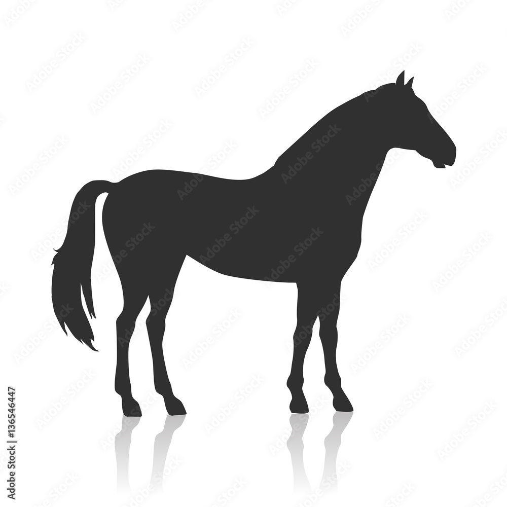 Horse Vector Illustration in Flat Design Horse Vector Illustration in Flat Design