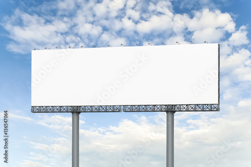blank billboard on sky for advertisement