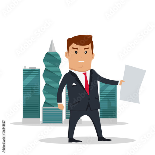 Panama Documents Concept Flat Vector Illustration