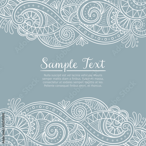 Han drawn boho style design for greeting cards, wedding invitations and backgrounds. Vector illustration.