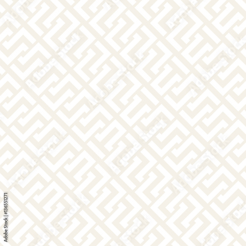 Interlacing Lines Subtle Lattice. Ethnic Monochrome Texture. Vector Seamless Black and White Pattern.