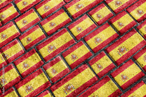 Spain Flag Urban Grunge Pattern
