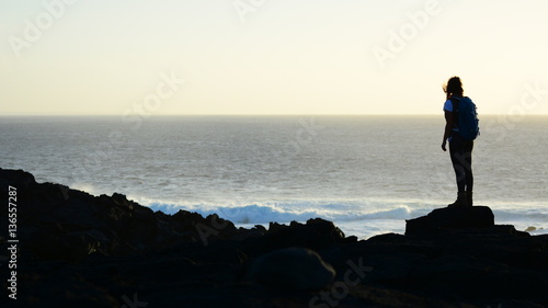 Backpacker by the Ocean