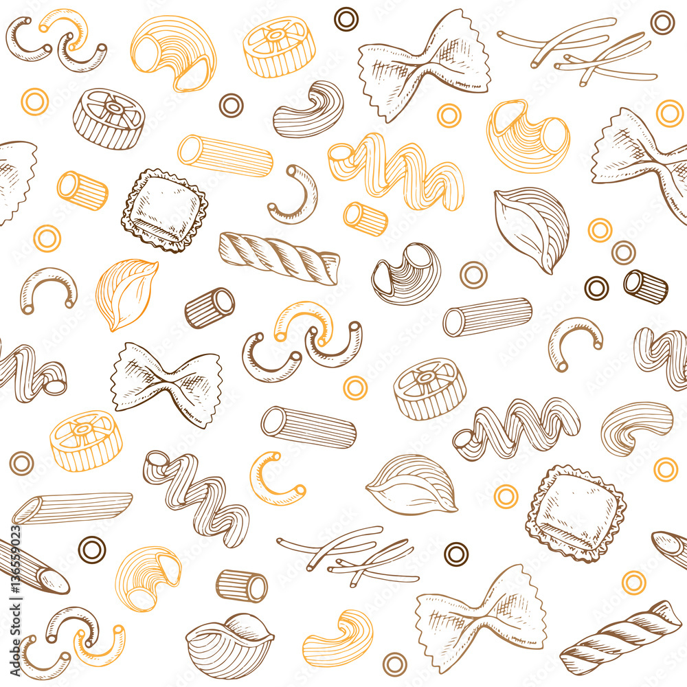 hand drawn seamless pattern pasta hand drawn seamless pattern pasta