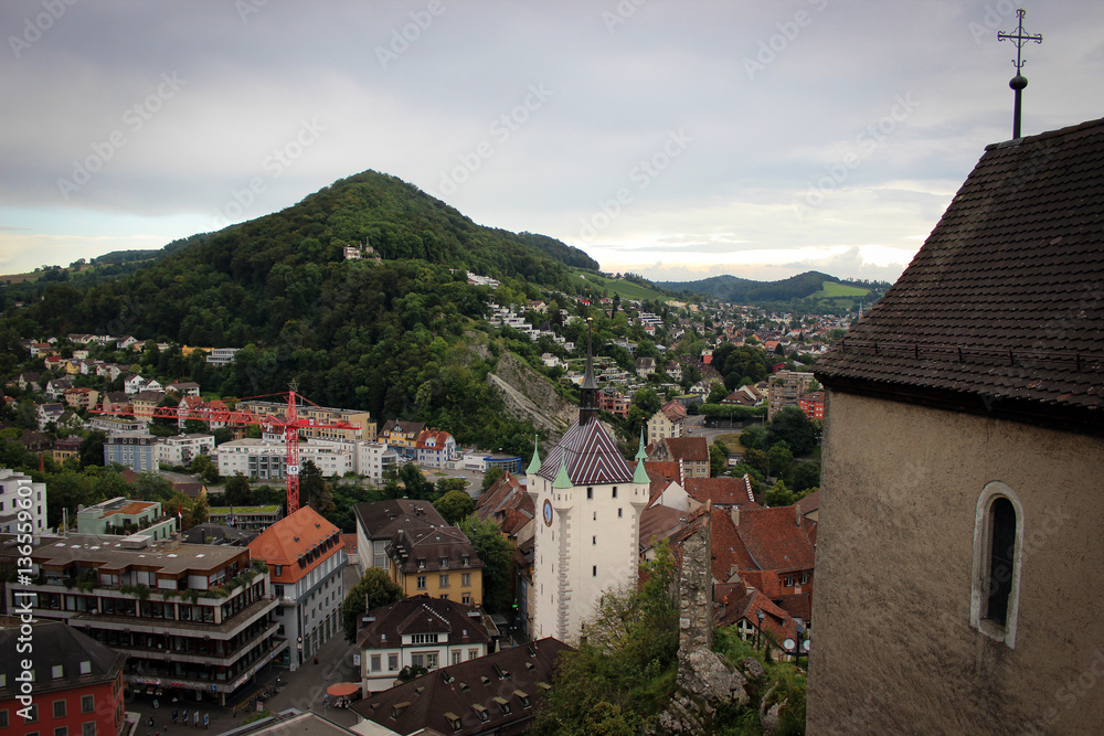 Views of old city of Baden, Switzerland