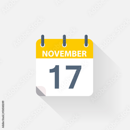 17 november calendar icon