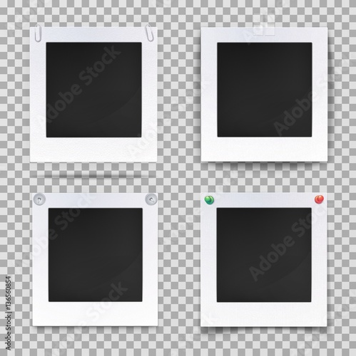 Retro photography square empty frames