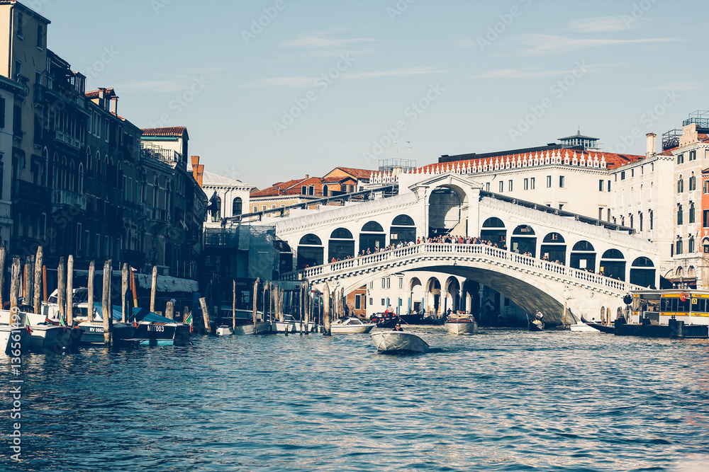 A view of Ponte di Rialto from Canal Grande - Venezia
