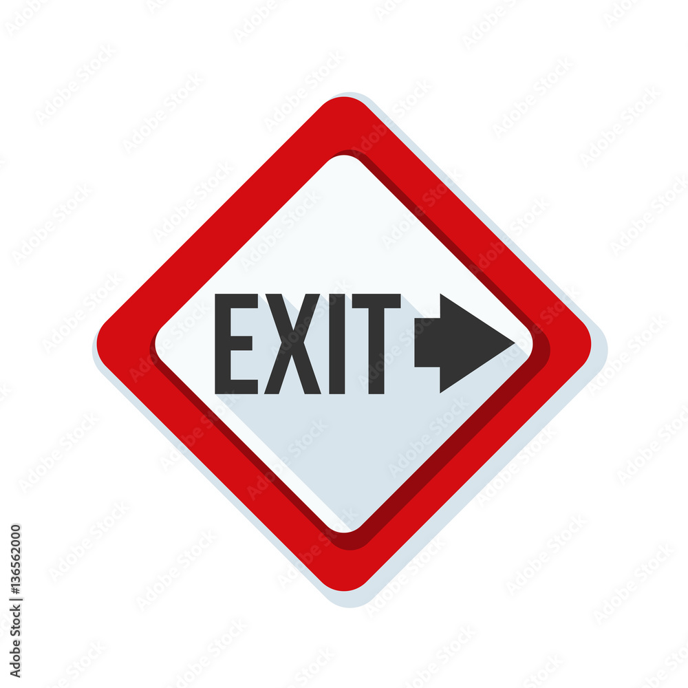 Exit Right Arrow sign illustration Exit Right Arrow sign illustration
