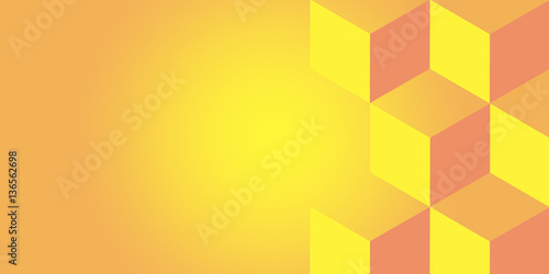 Abstract duo tone color style minimal blank cubes background
