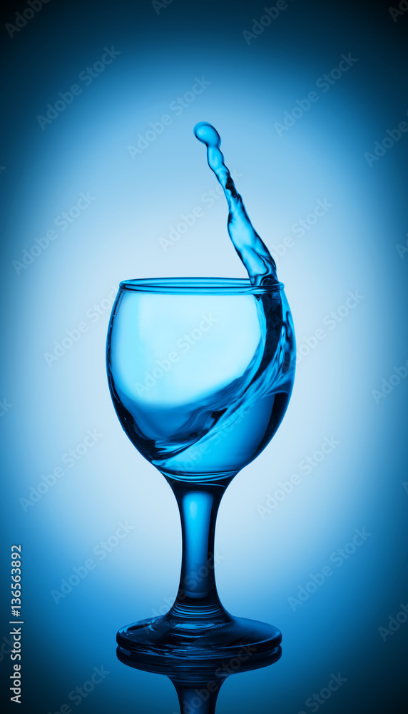 Wave in glass goblet Wave in glass goblet