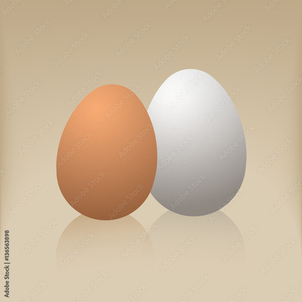 Egg on a brown background.vector Egg on a brown background.vector