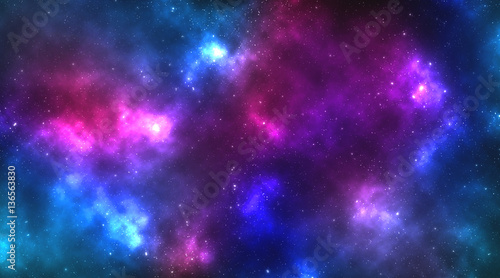 Buntes Farbspiel durch Astronomischen Nebel. © weixx