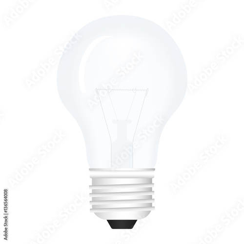 Bulb lamp isolated on white background. Vector illustration.