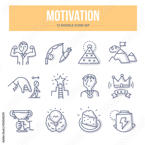 Motivation Doodle Icons