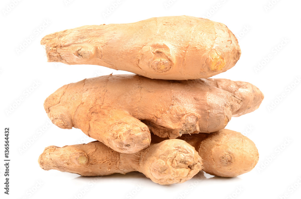 ginger on a white background ginger on a white background