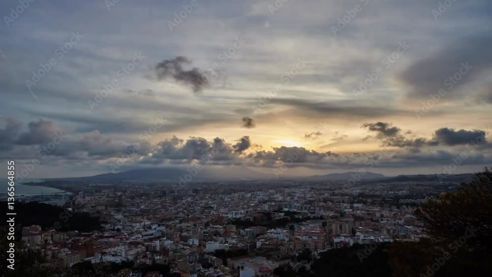 Malaga at dusk Malaga at dusk