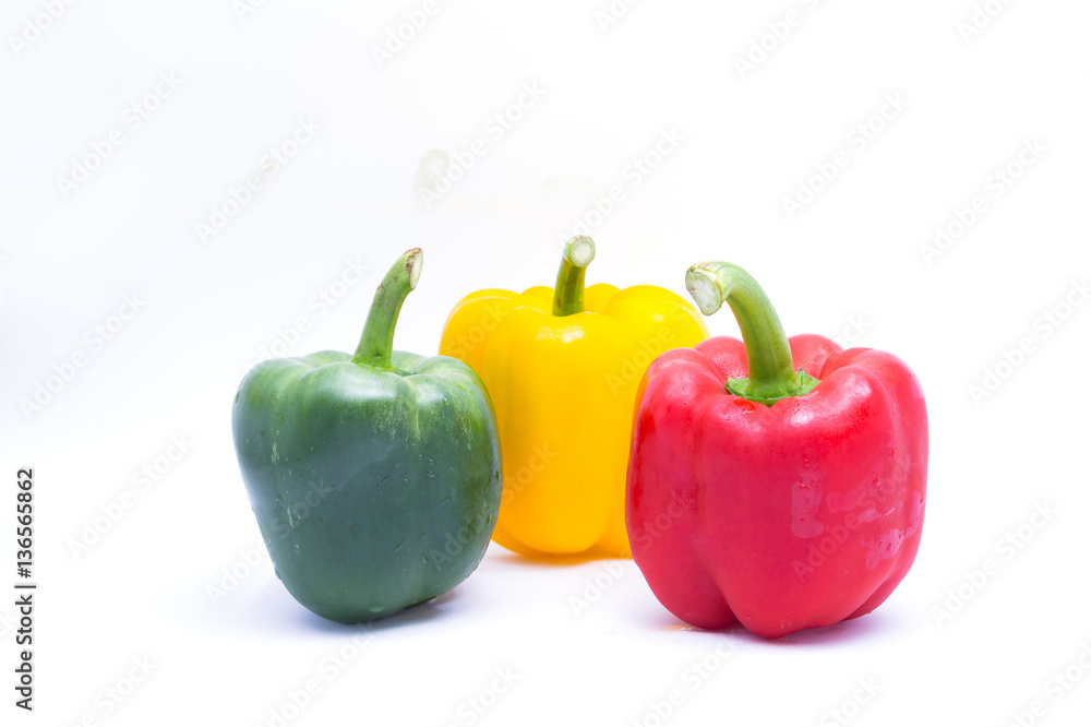 Fresh sweet pepper isolated on white background Fresh sweet pepper isolated on white background