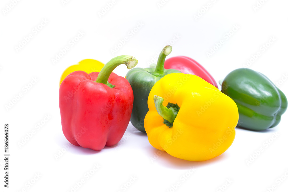 Fresh sweet pepper isolated on white background Fresh sweet pepper isolated on white background