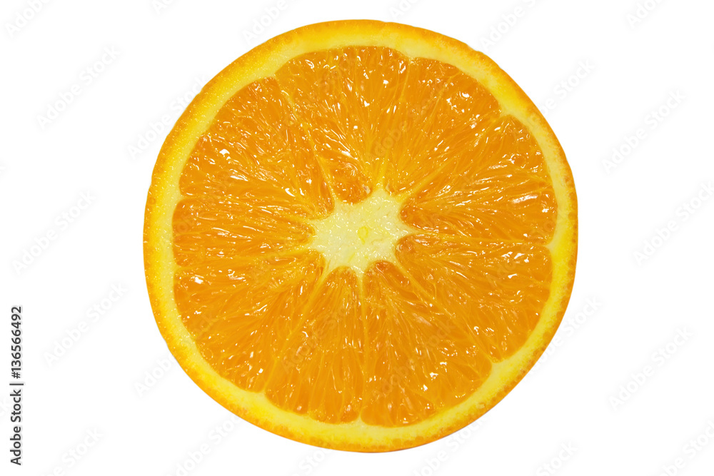 Orange slice isolated on white background Orange slice isolated on white background