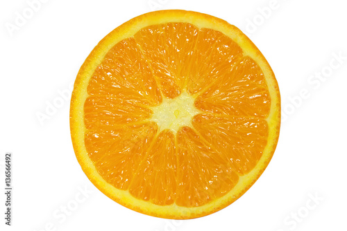 Orange slice isolated on white background