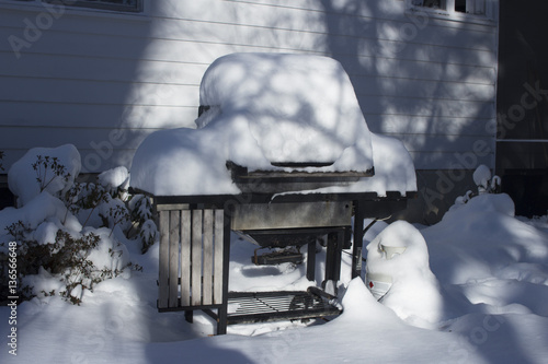 BBQ grill in the snow