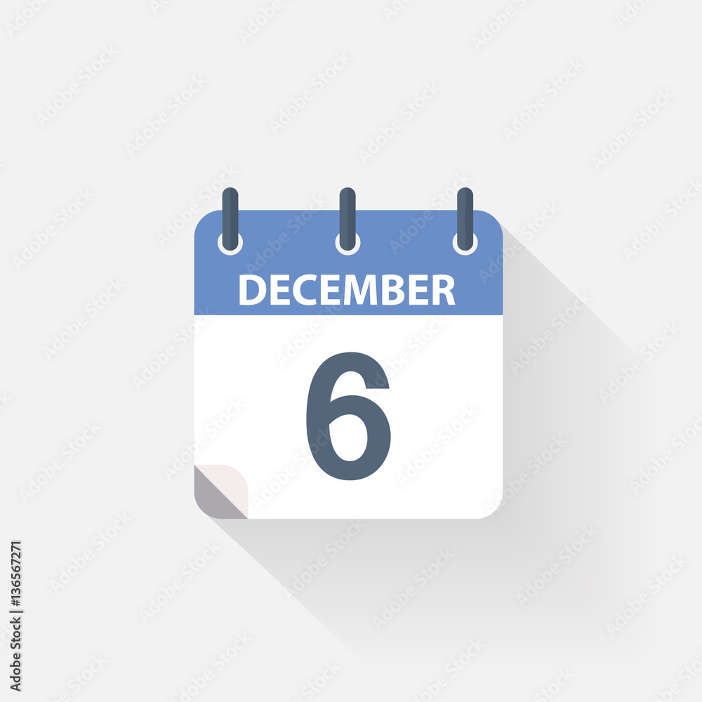 6 december calendar icon 6 december calendar icon
