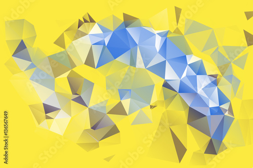 Abstract colorful mosaic pattern of geometric shapes in vector. Creative technologies background.