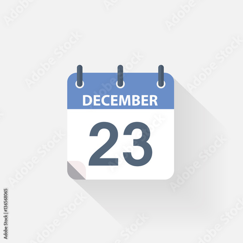 23 december calendar icon