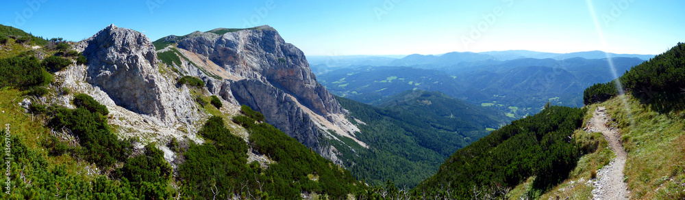 Preiner Wall of Rax Alpine Panorama