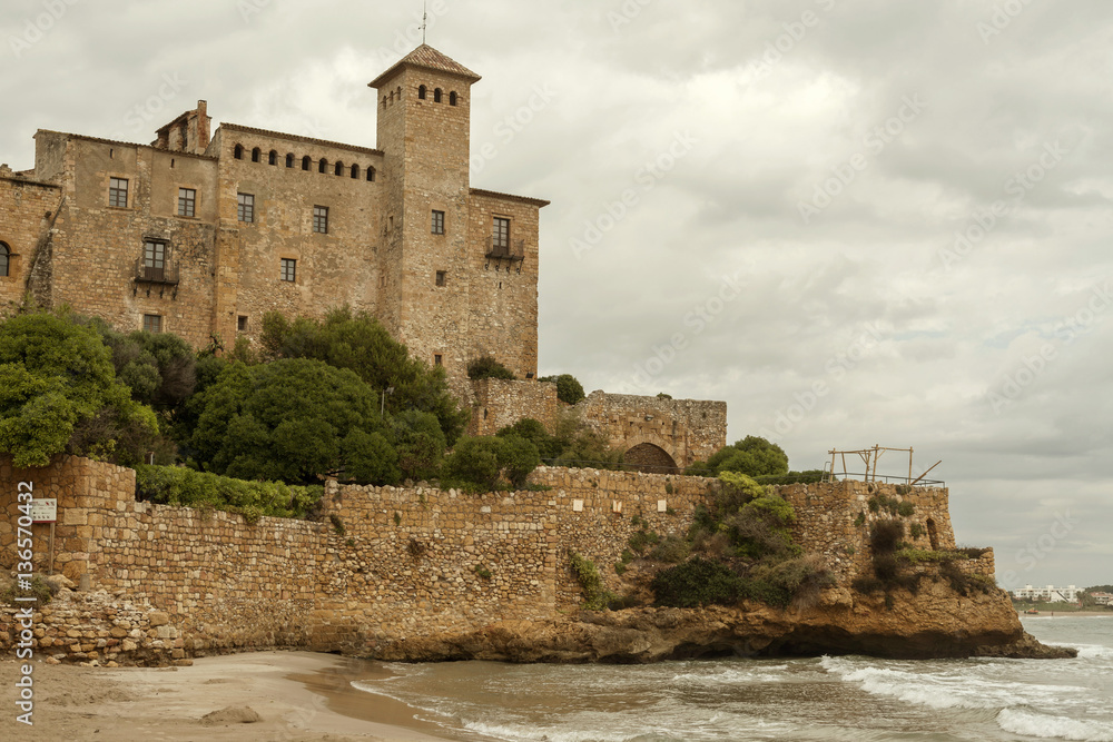 Castle of Tamarit, Tarragona, Costa Daurada, Catalonia, Spain.