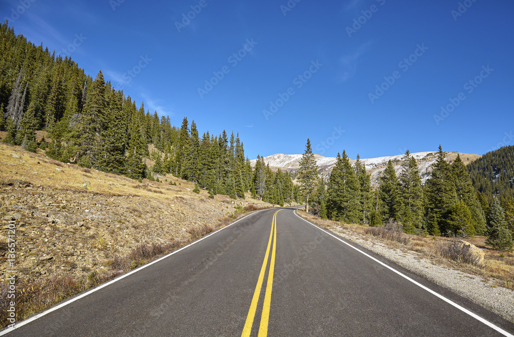 Scenic mountain road, Colorado, USA